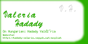 valeria hadady business card